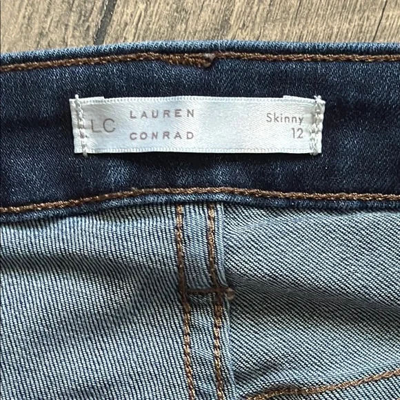 LC Lauren Conrad Deep Indigo Skinny Jeans Size 12 - Picture 7 of 7